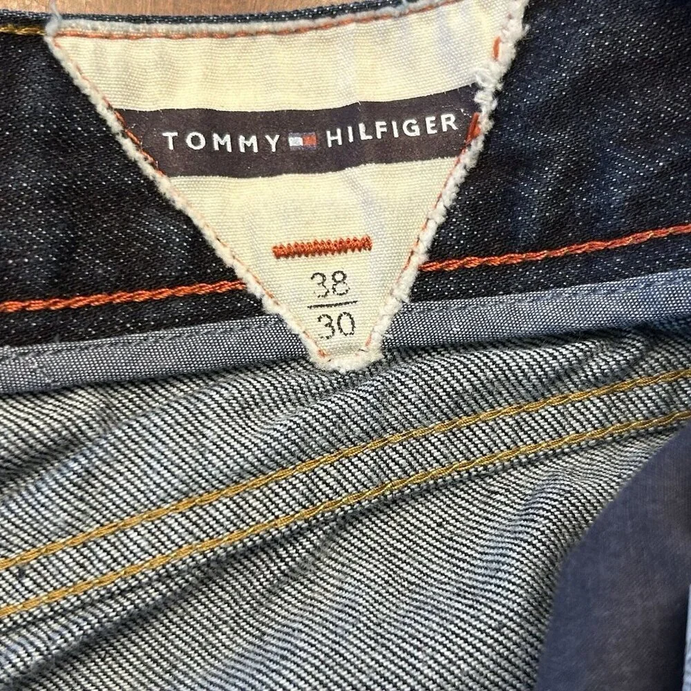 Tommy Hilfiger Jeans Mens Size W36 L26 Dark Wash Button Fly Denim Pants
